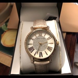 Anne Klein Gold Leather Band Watch AK/1068INST